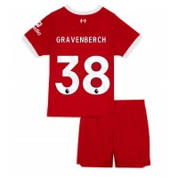 Liverpool Ryan Gravenberch #38 Heimtrikotsatz Kinder 2023-24 Kurzarm (+ Kurze Hosen)